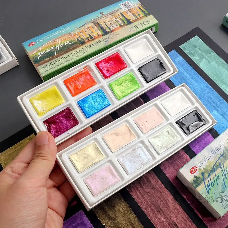 Watercolor Paint Set Solid Pigment - 2024 Nieuwe Witte Nachtmeester Effen Aquarel