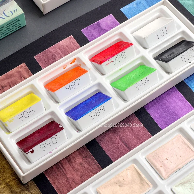 2024 Nieuwe Witte Nachtmeester - Watercolor Paint Set Solid Pigment recensie en prijs