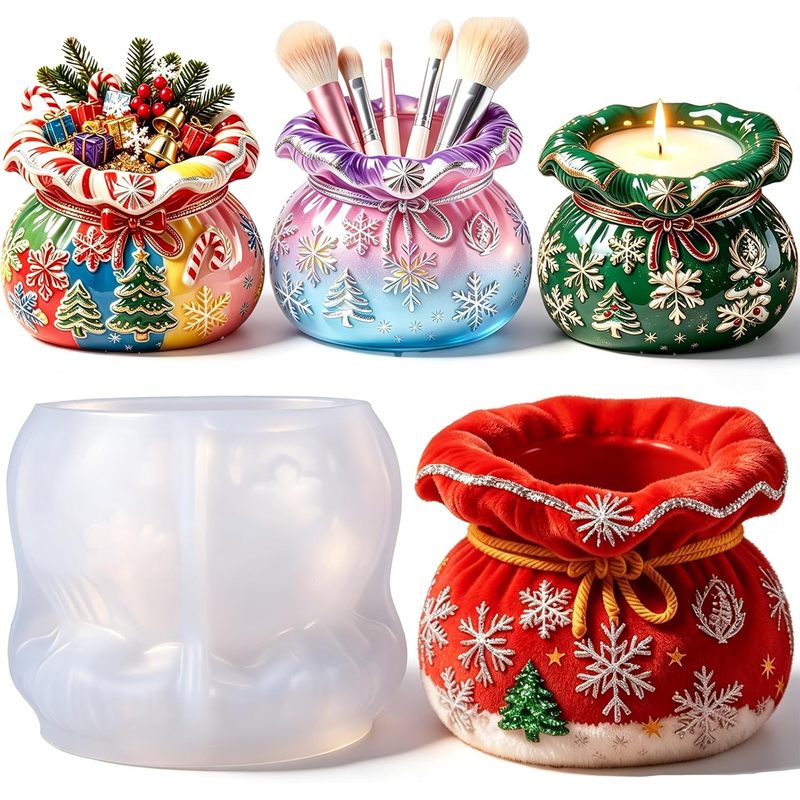 1. Kerstthema epoxyharsvormen, - Silicone Epoxy Resin Molds Set recensie en prijs